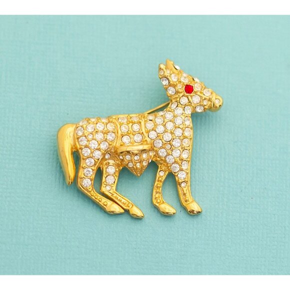 Vintage Gold Animal Brooch, E24 - Picture 1 of 2